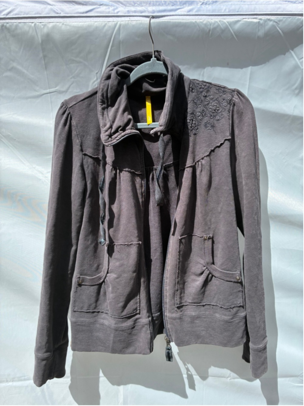 Women's Lolë Gray Full-Zip Hoodie Sweatshirt S